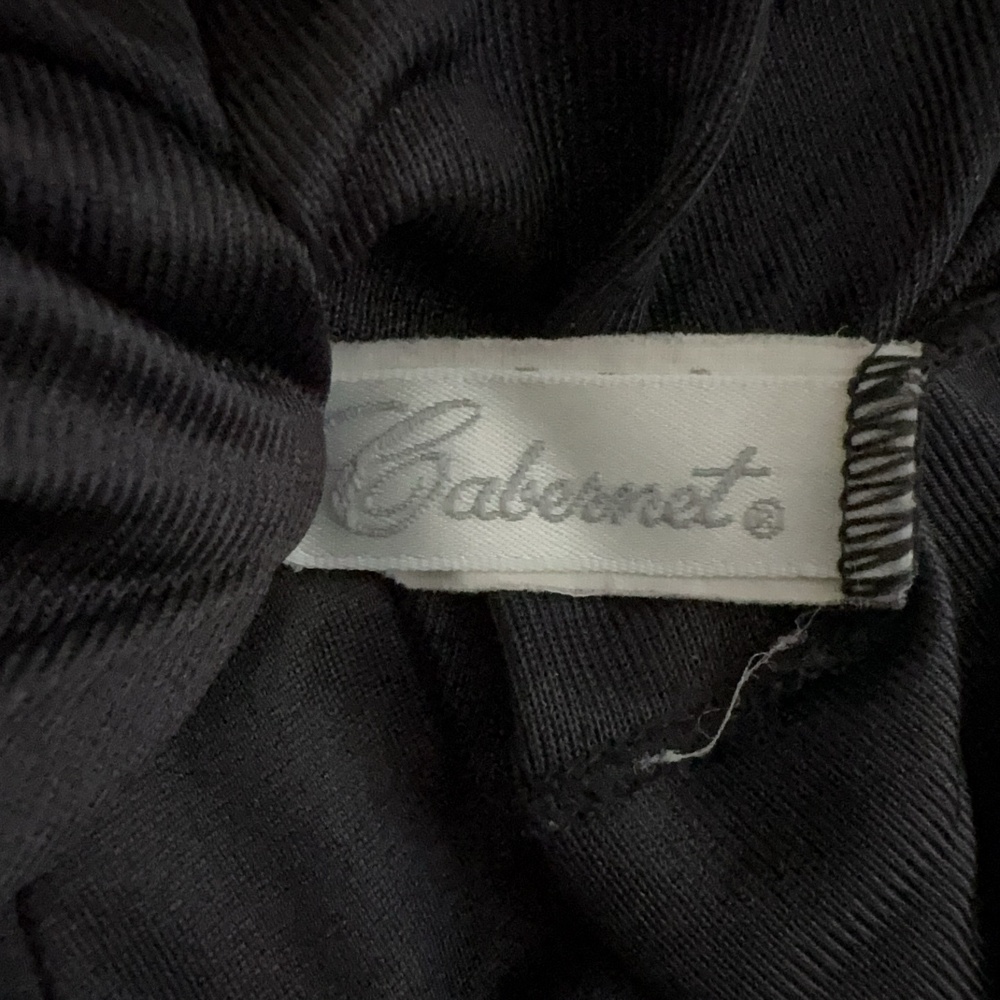 Vintage Cabernet Half Slip Womens L Black Nylon Satin Lace Trim Made In USA - Picture 5 of 10
